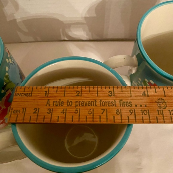 The Pioneer Woman Melody Floral Teak 18 Oz Stoneware Coffee Mugs set of 4 - Picture 5 of 6